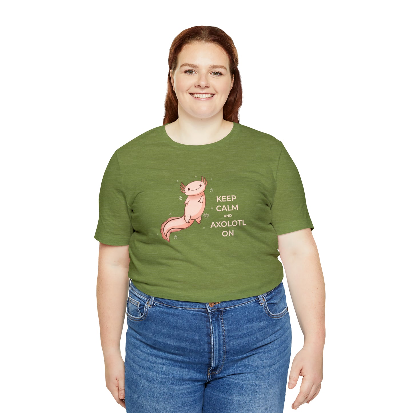 Keep Calm and Axolotl On Premium Short Sleeve Tee