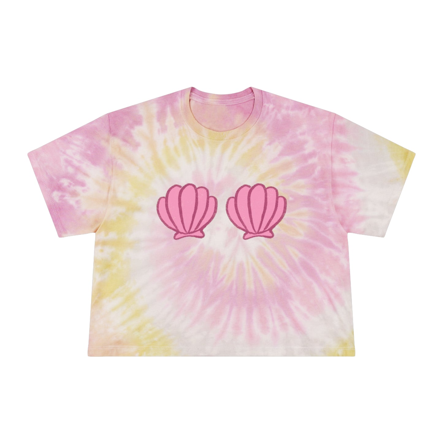 Shell Support Tie-Dye Crop Tee
