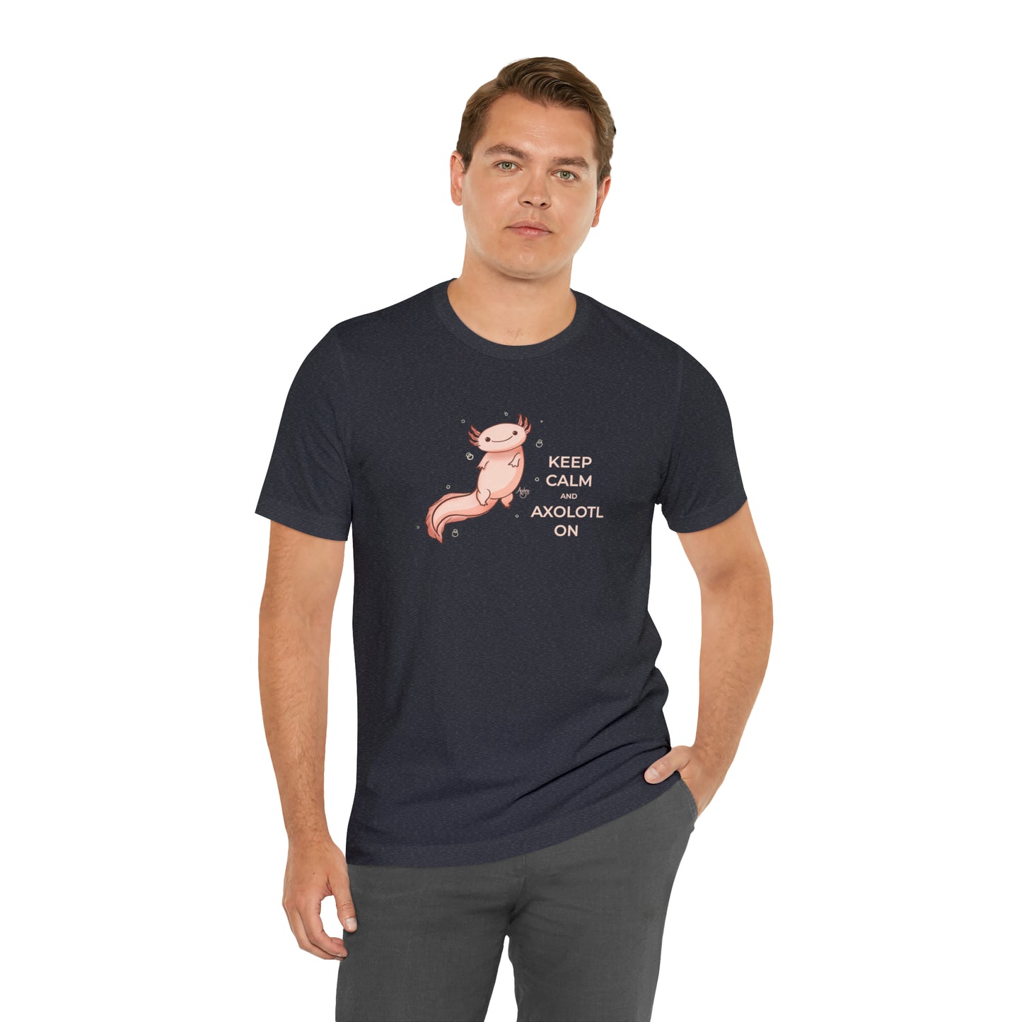 Keep Calm and Axolotl On Premium Short Sleeve Tee