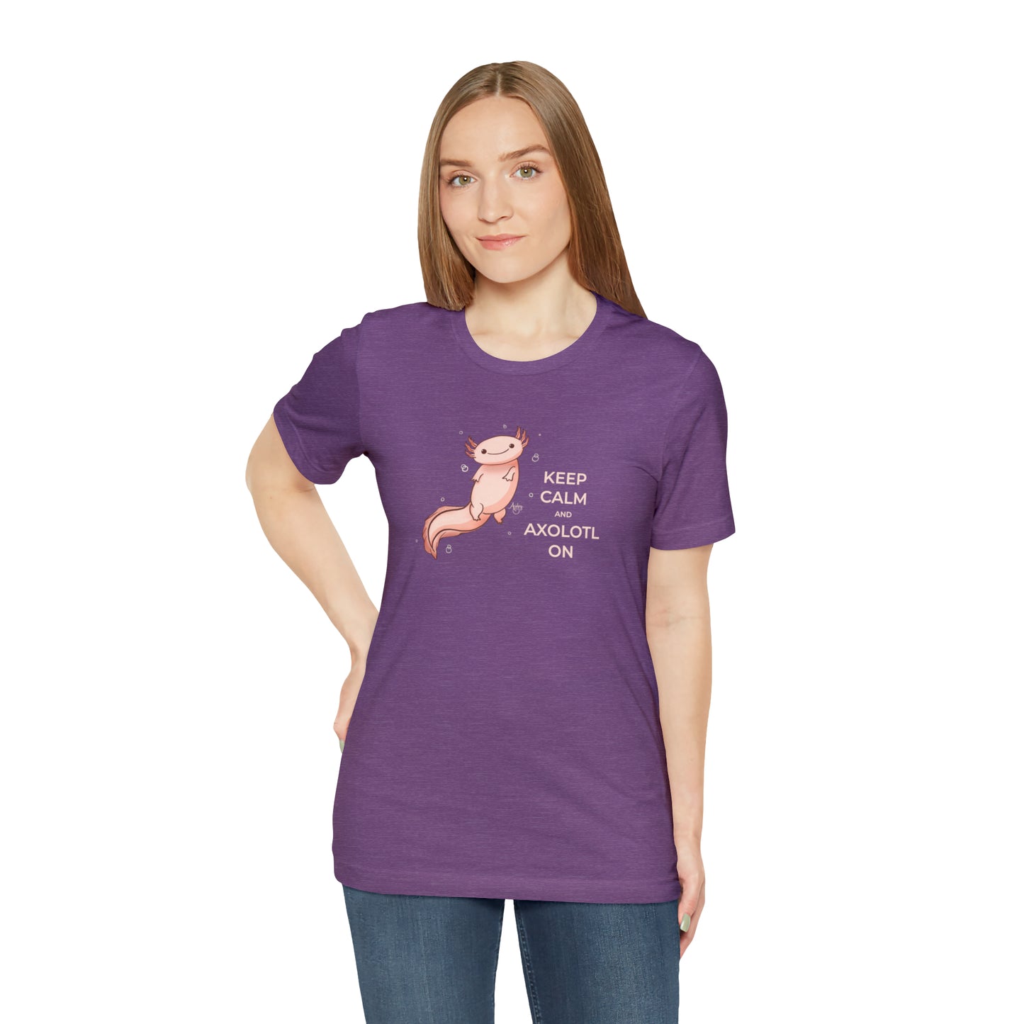 Keep Calm and Axolotl On Premium Short Sleeve Tee