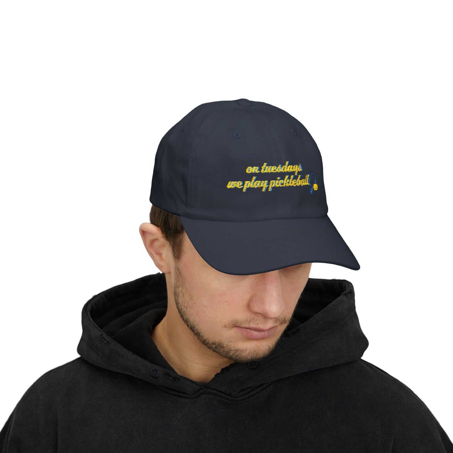 On Tuesdays We Play Pickleball Vintage Embroidered Hat