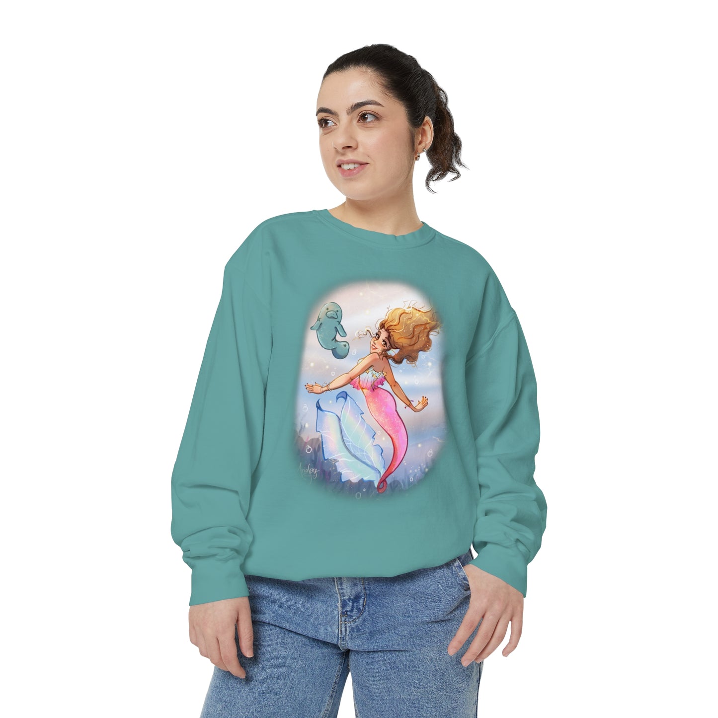 Marina the Mermaid and Lettuce the Manatee Sweatshirt