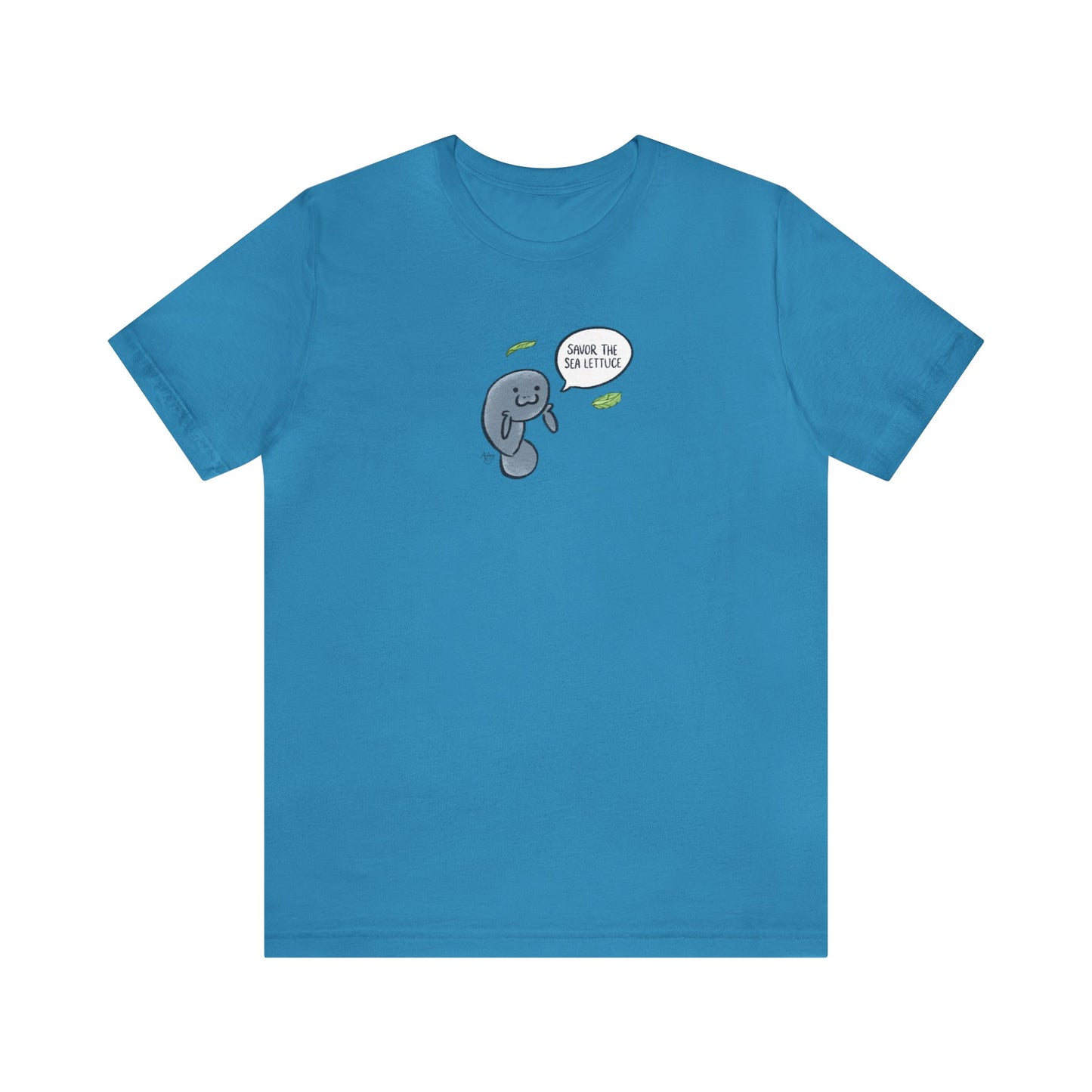 Savor The Sea Lettuce Manatee Premium Short Sleeve Tee