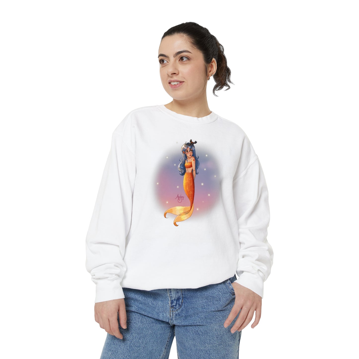 Lazuli the Hopeless Romantic Mermaid Crewneck Sweatshirt