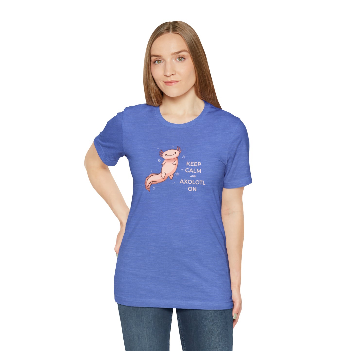 Keep Calm and Axolotl On Premium Short Sleeve Tee