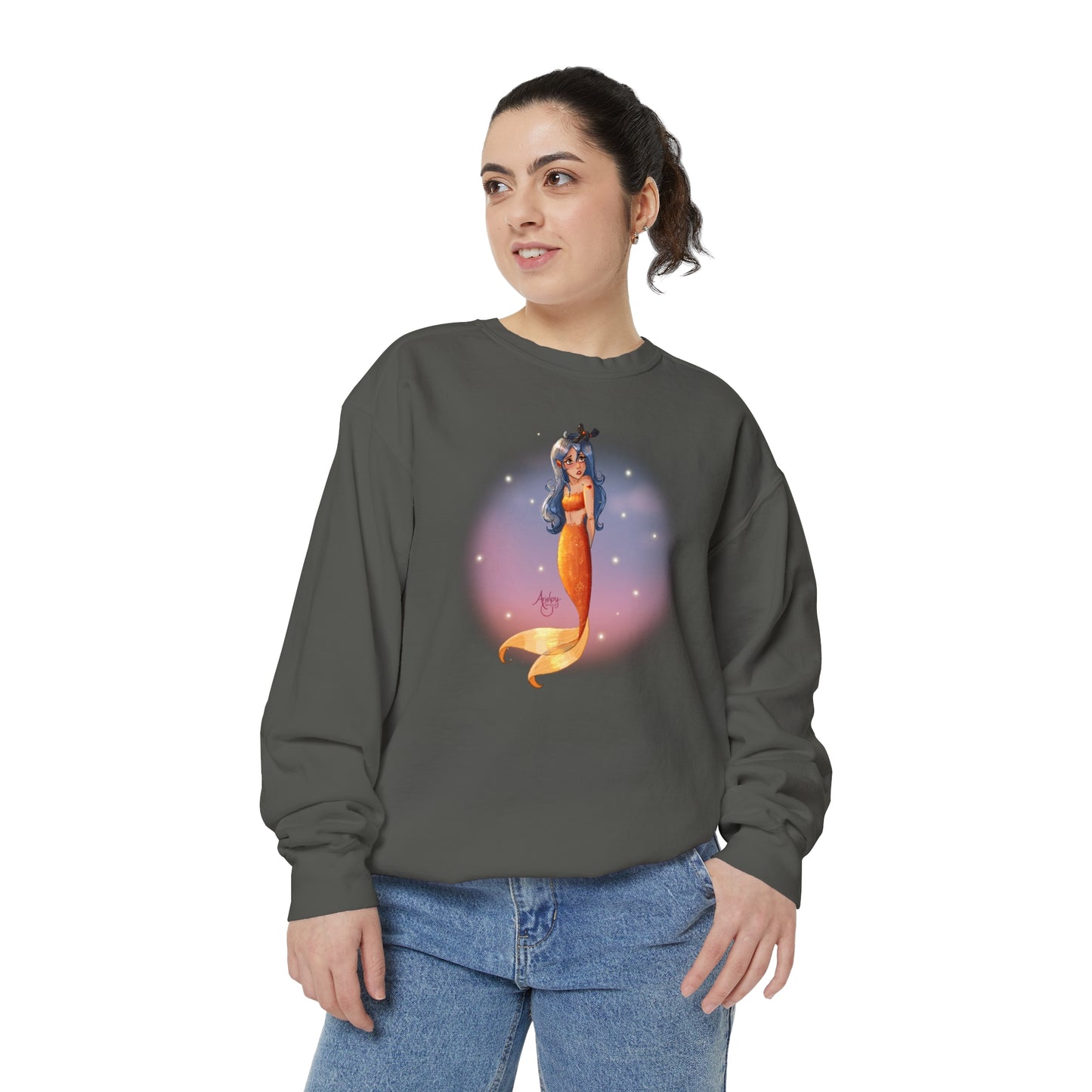 Lazuli the Hopeless Romantic Mermaid Crewneck Sweatshirt