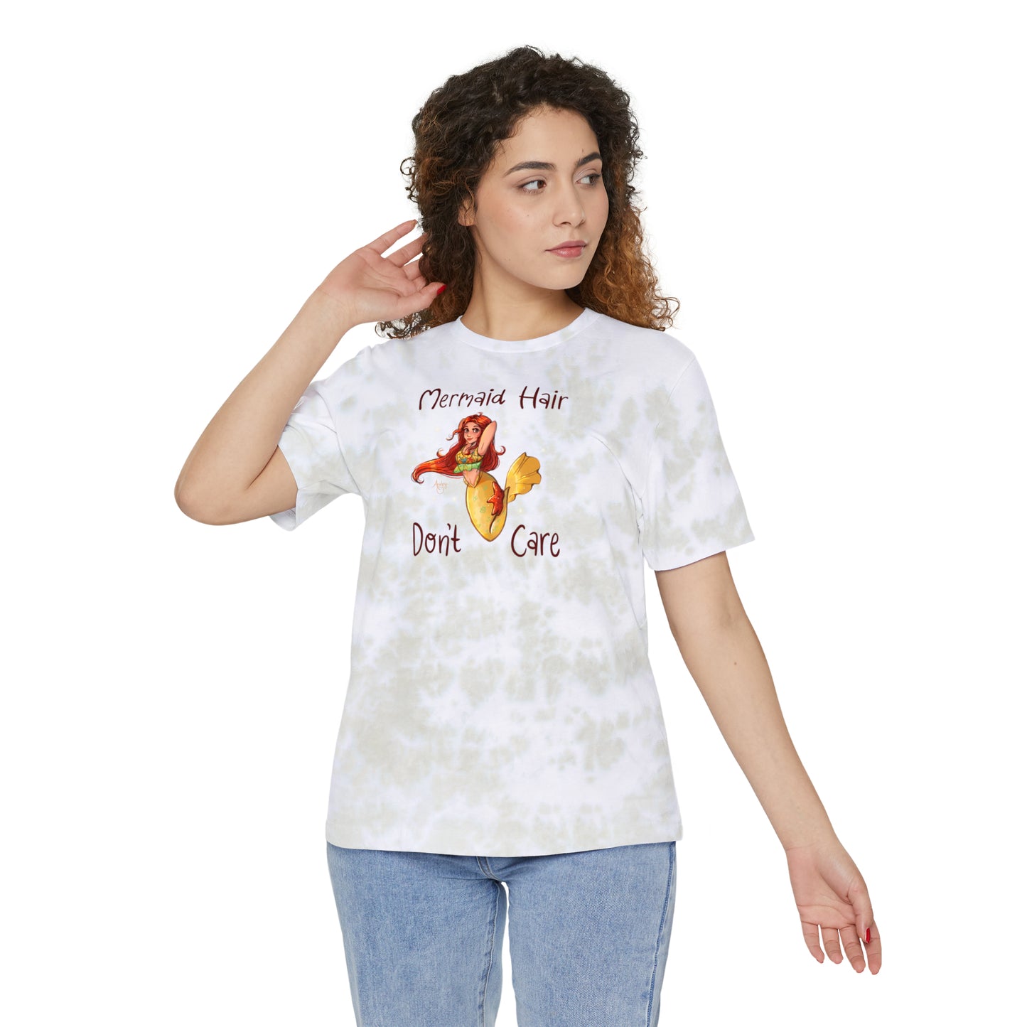 Mermaid Hair Don't Care Premium Tie-Dyed T-Shirt