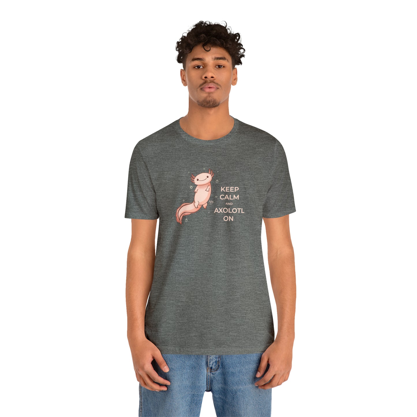 Keep Calm and Axolotl On Premium Short Sleeve Tee
