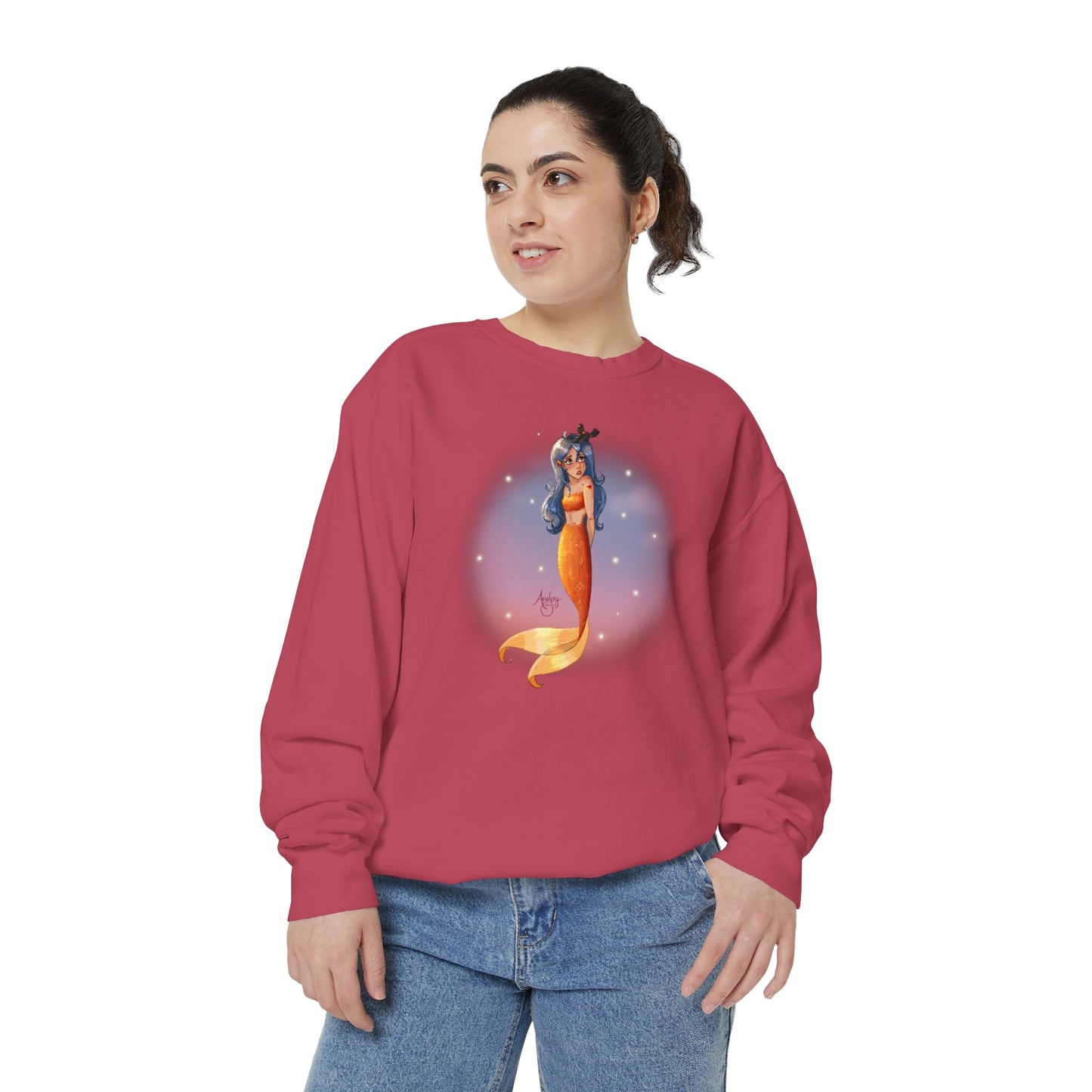 Lazuli the Hopeless Romantic Mermaid Crewneck Sweatshirt