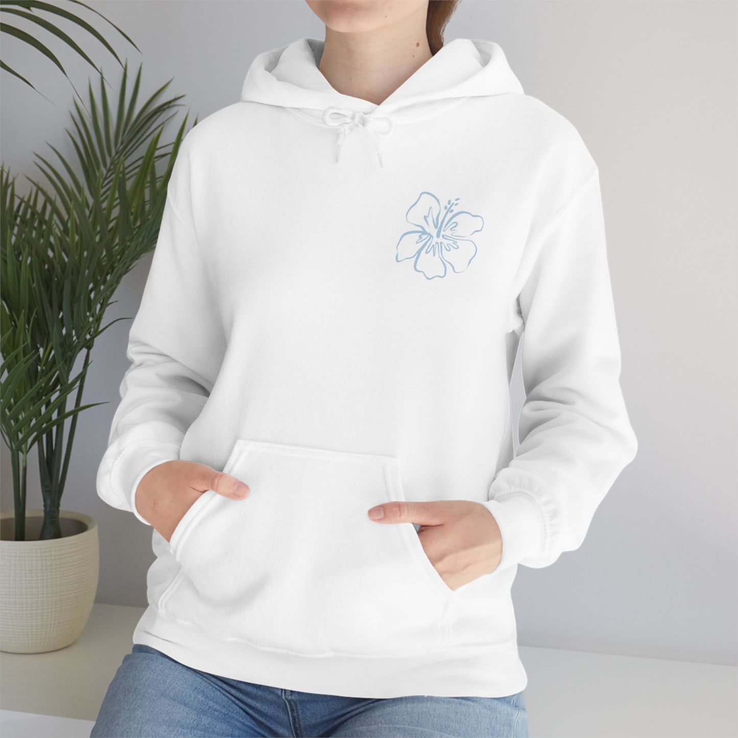 Aloha Blue Hibiscus Hooded Sweatshirt