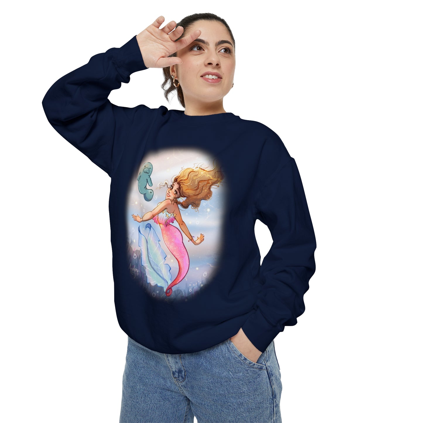 Marina the Mermaid and Lettuce the Manatee Sweatshirt