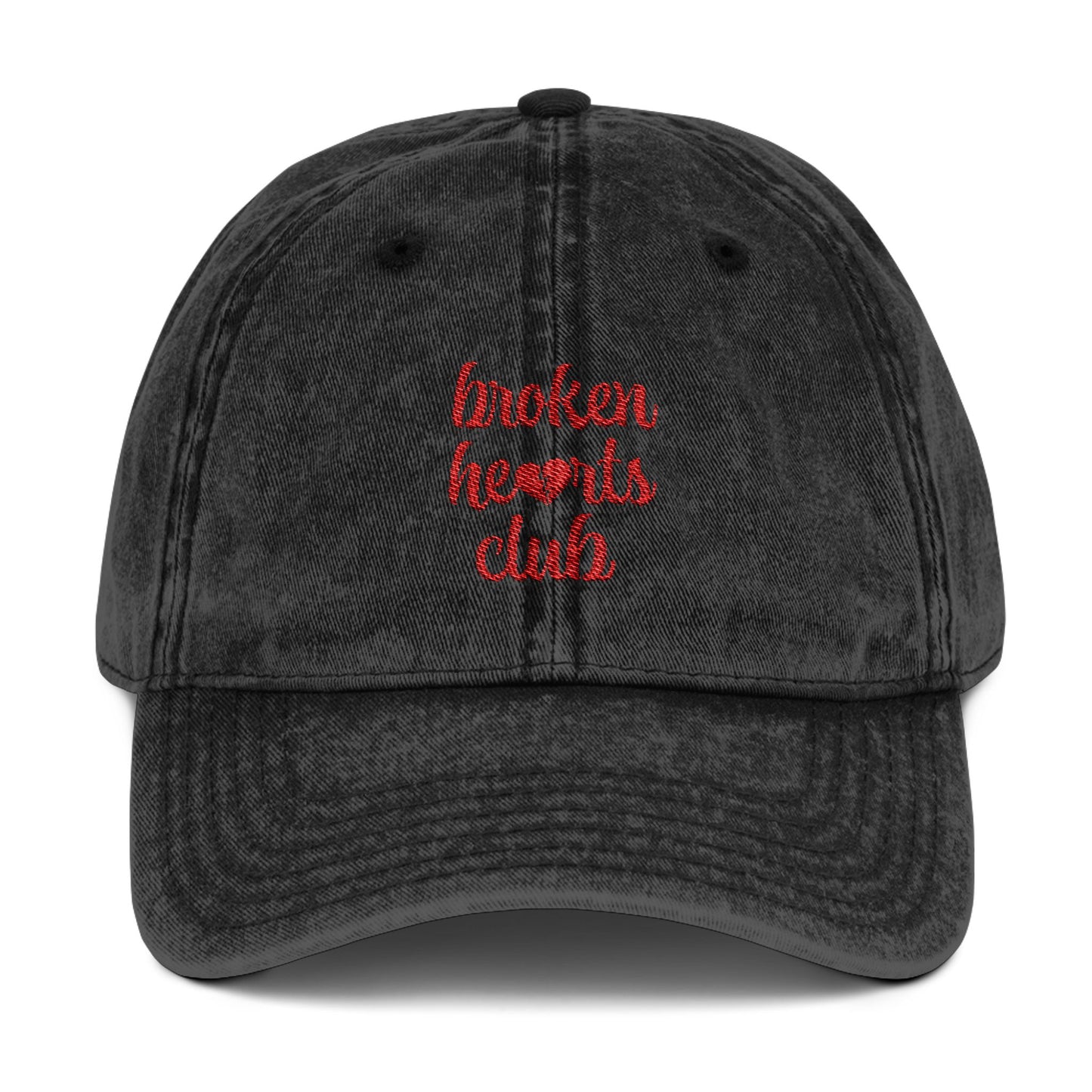 Broken Hearts Club Vintage Embroidered Hat