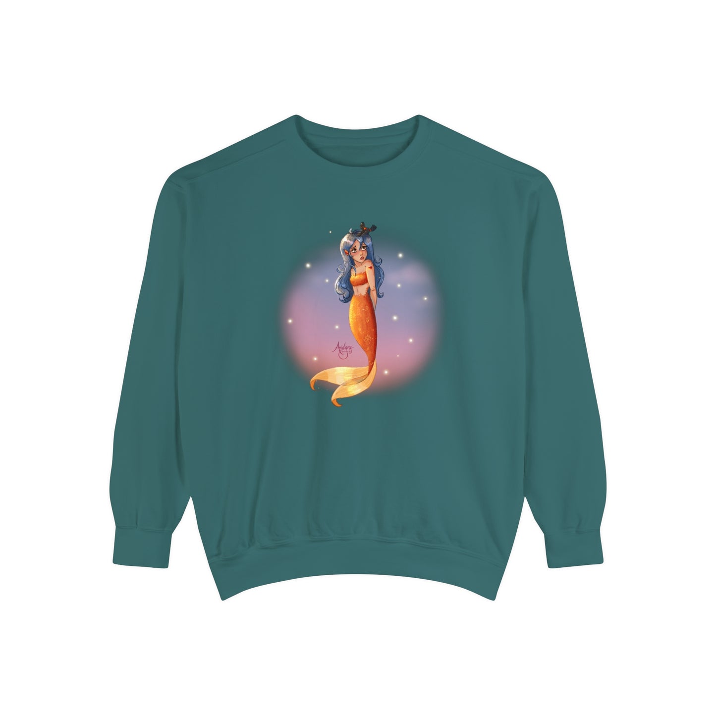 Lazuli the Hopeless Romantic Mermaid Crewneck Sweatshirt