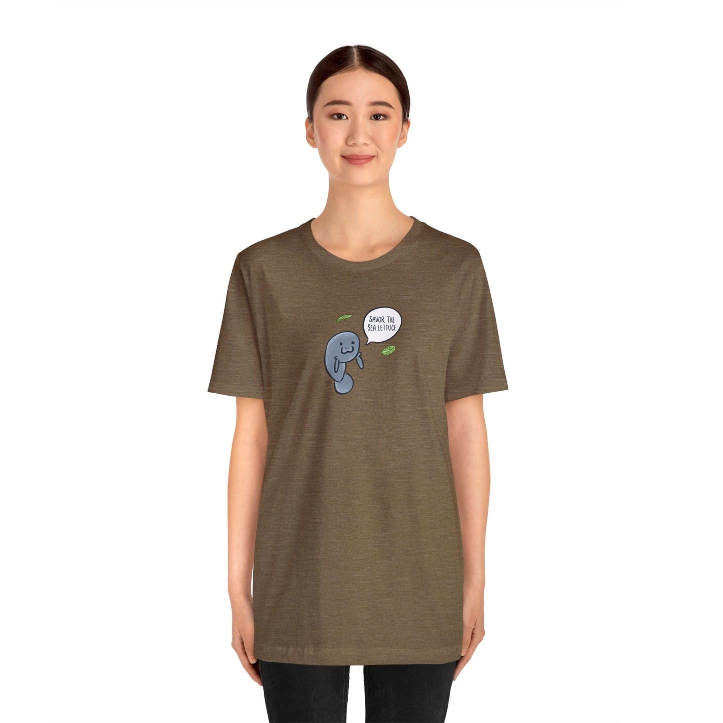 Savor The Sea Lettuce Manatee Premium Short Sleeve Tee
