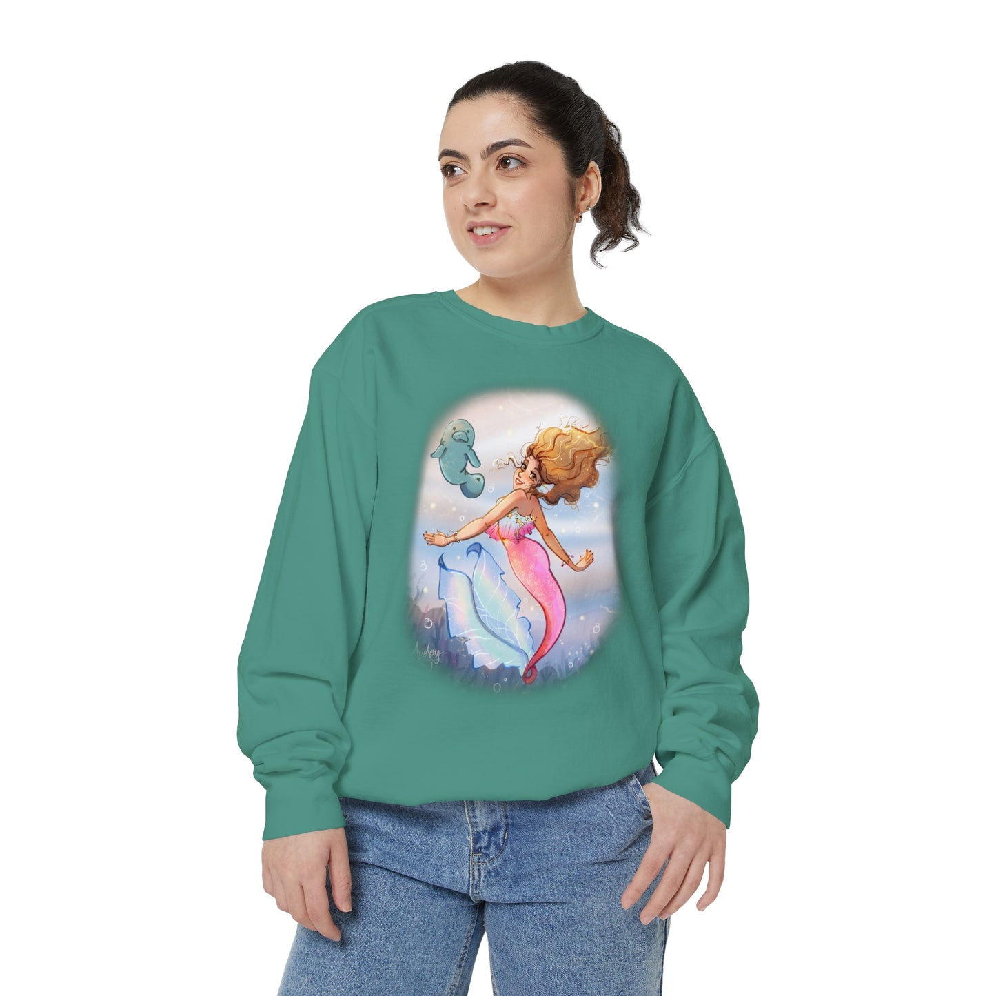 Marina the Mermaid and Lettuce the Manatee Sweatshirt