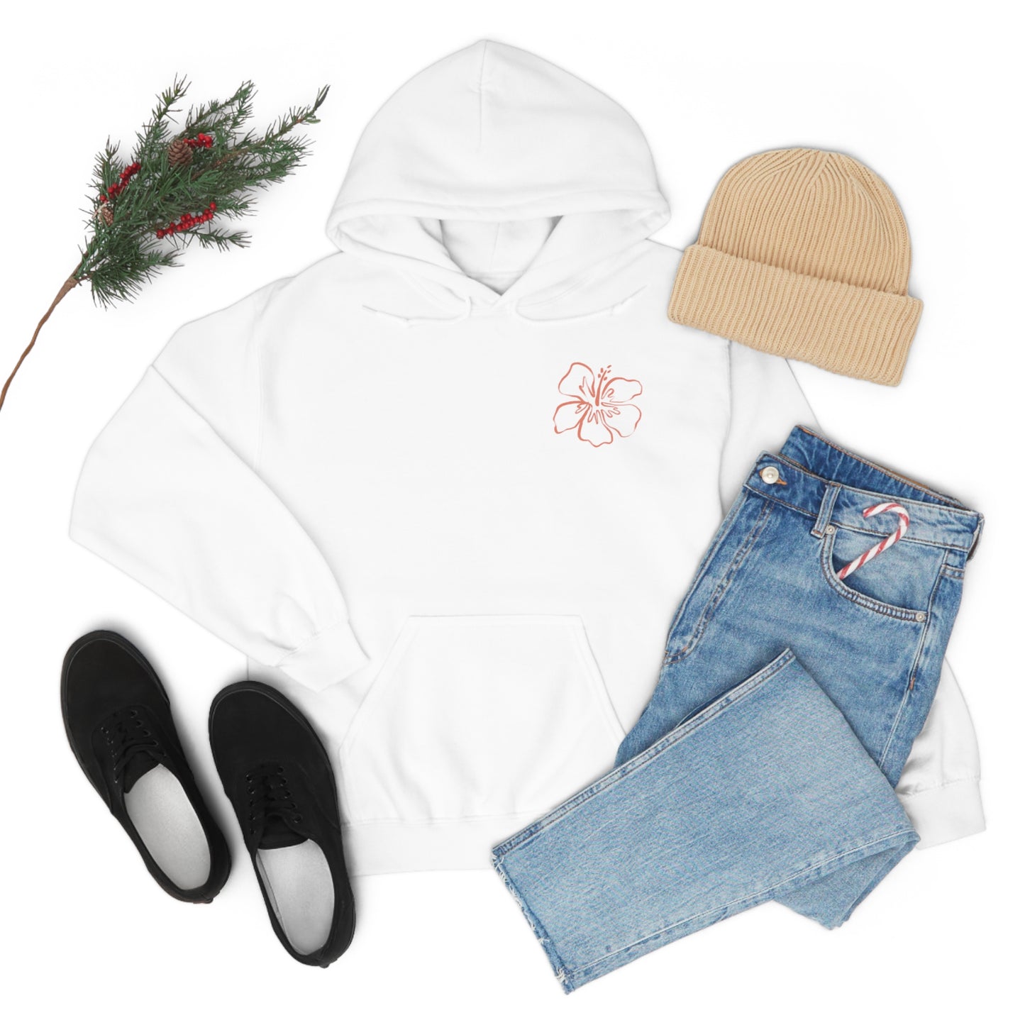 Aloha Pink Hibiscus Hooded Sweatshirt