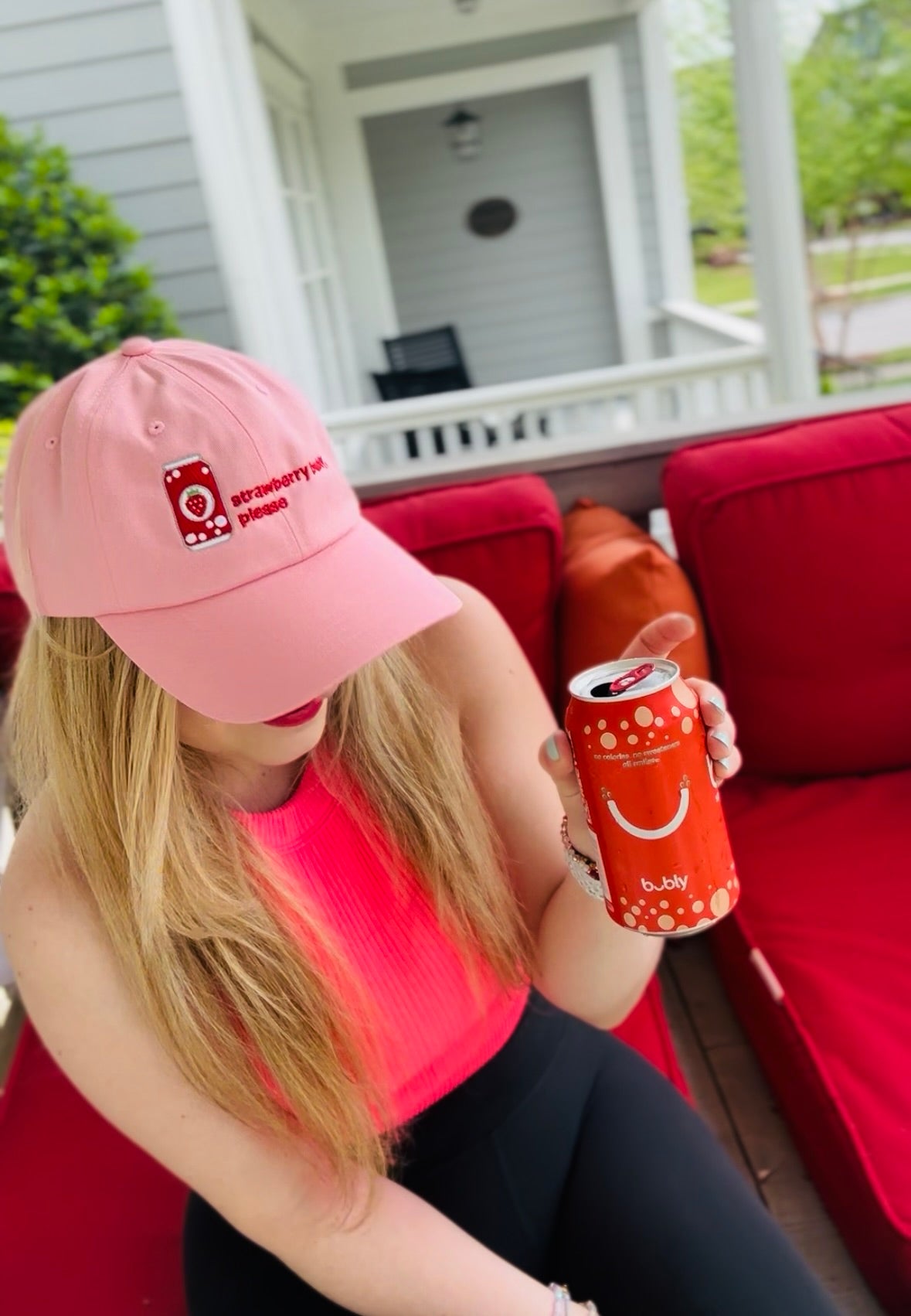 Strawberry Fizz Baseball Hat
