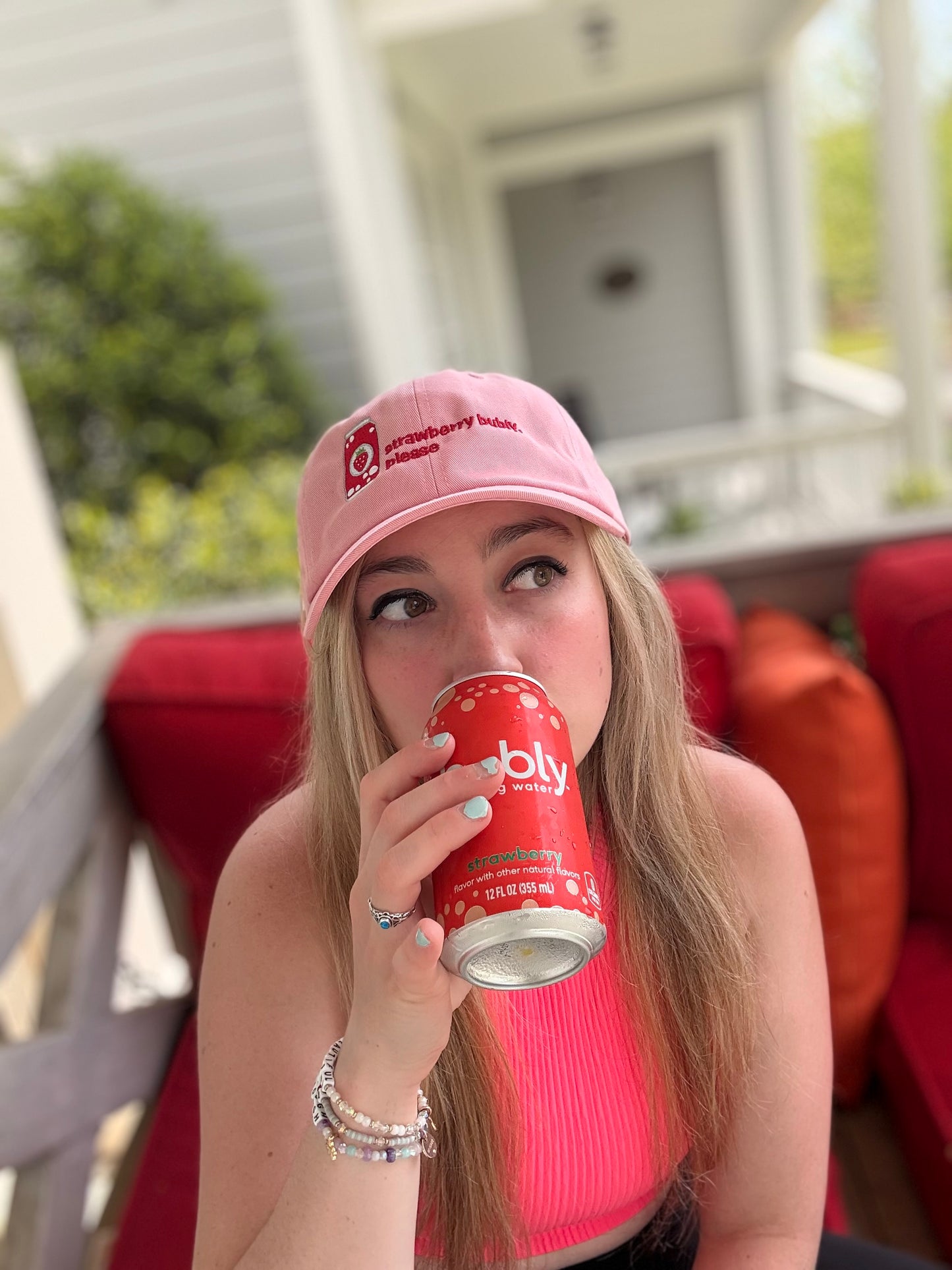 Strawberry Fizz Baseball Hat