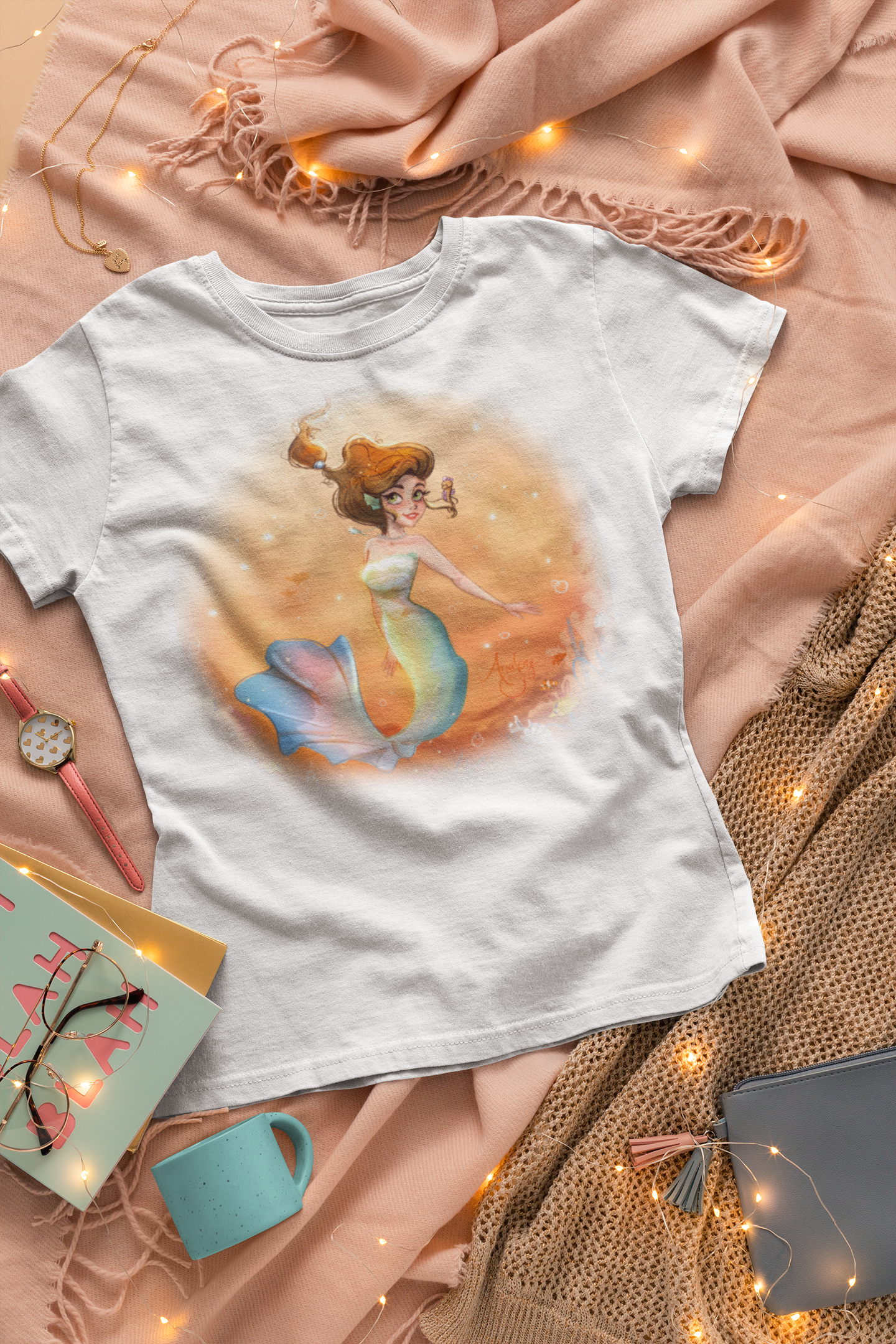 Coral's Classic Charm Mermaid T-shirt