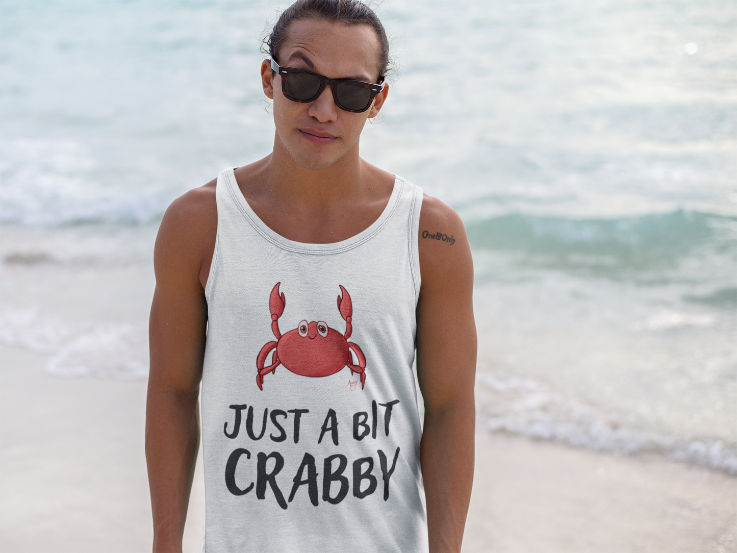Just A Bit Crabby Men's Jersey Tank