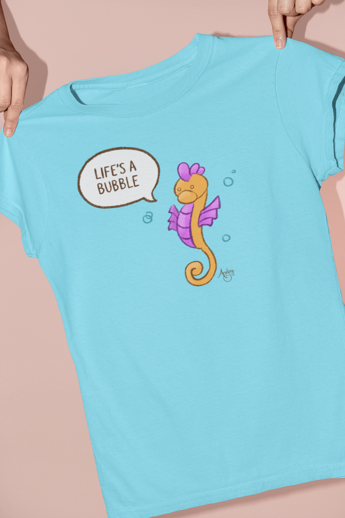 Life's A Bubble! Frito the Seahorse Series Premium Short Sleeve Tee