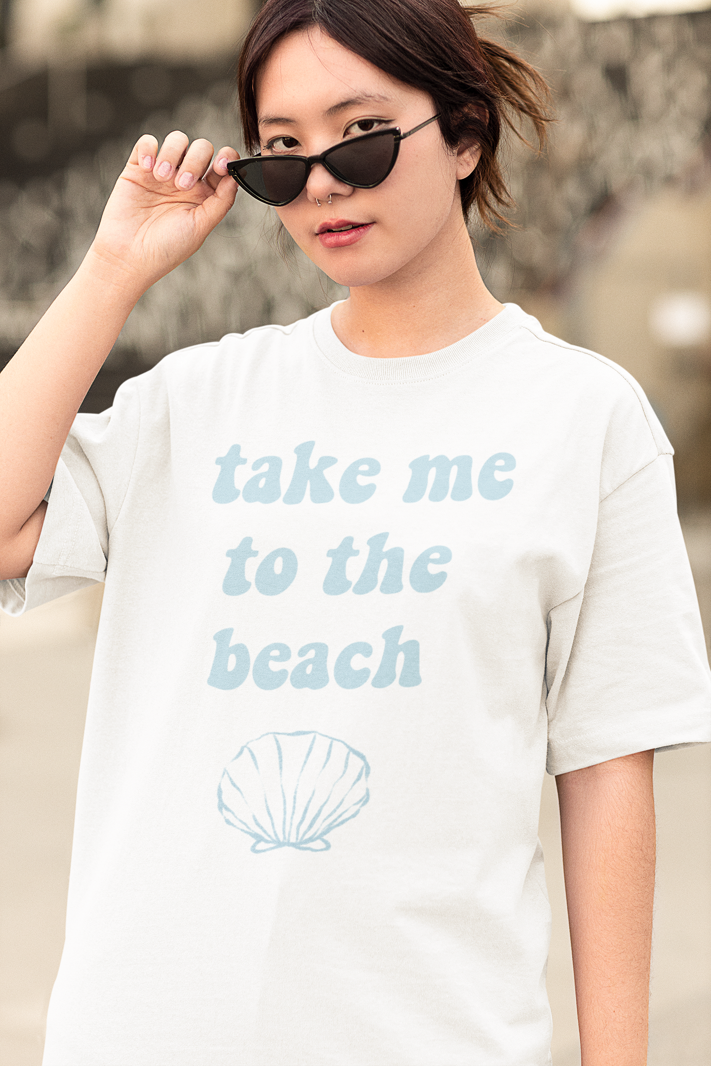 Take Me To The Beach Premium Oversized T-Shirt