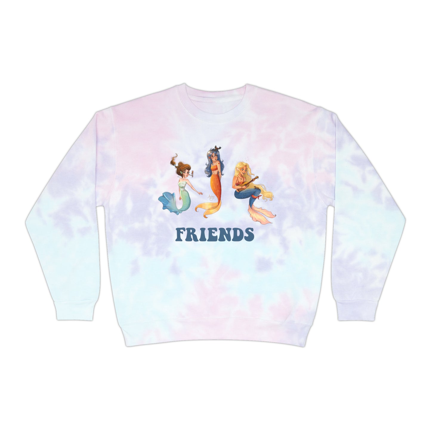 Mermaid Friends Tie-Dye Sweatshirt Version 1