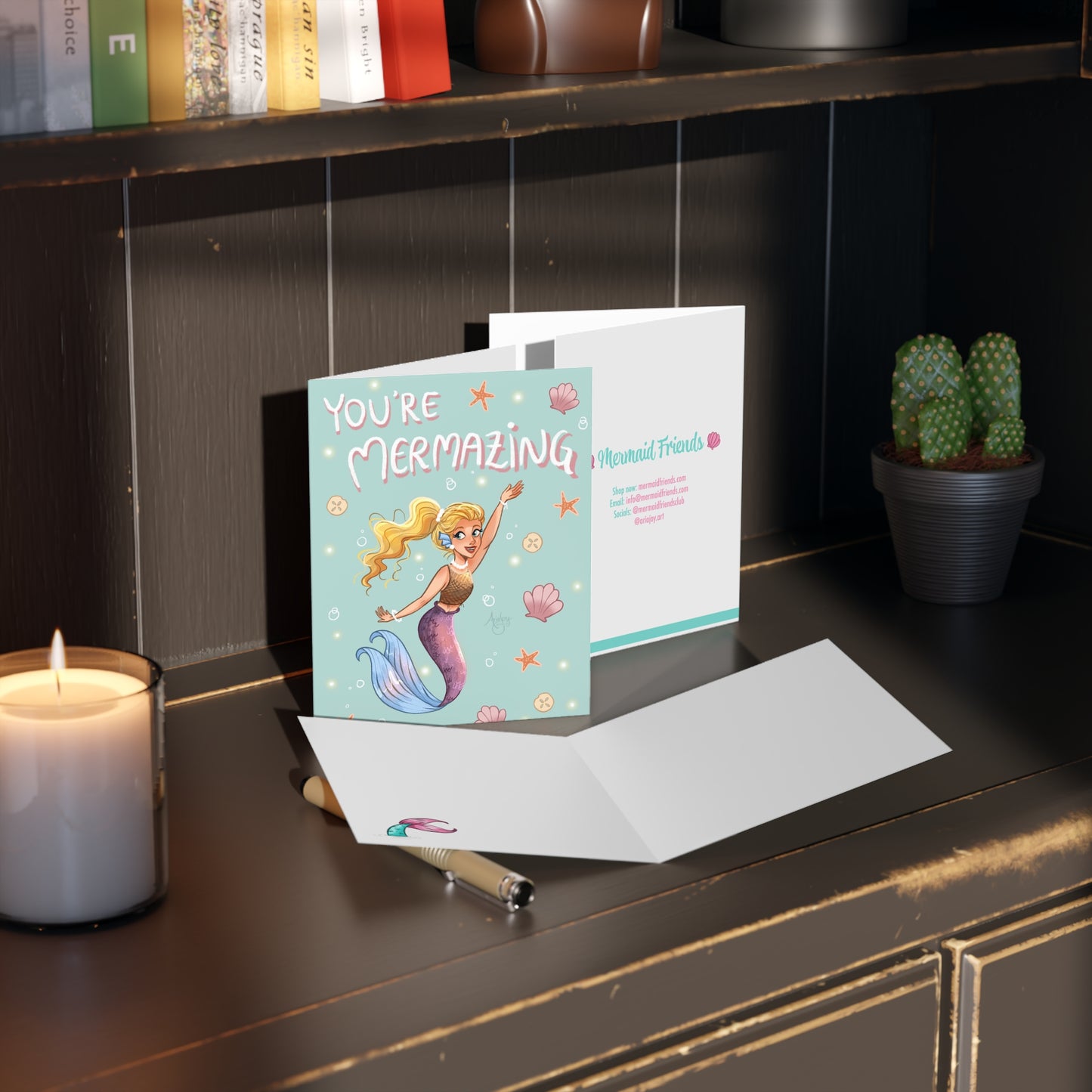 You're Mermazing Greeting Card Set (8 pcs)
