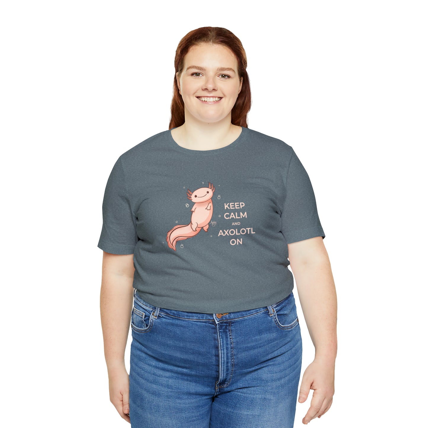 Keep Calm and Axolotl On Premium Short Sleeve Tee