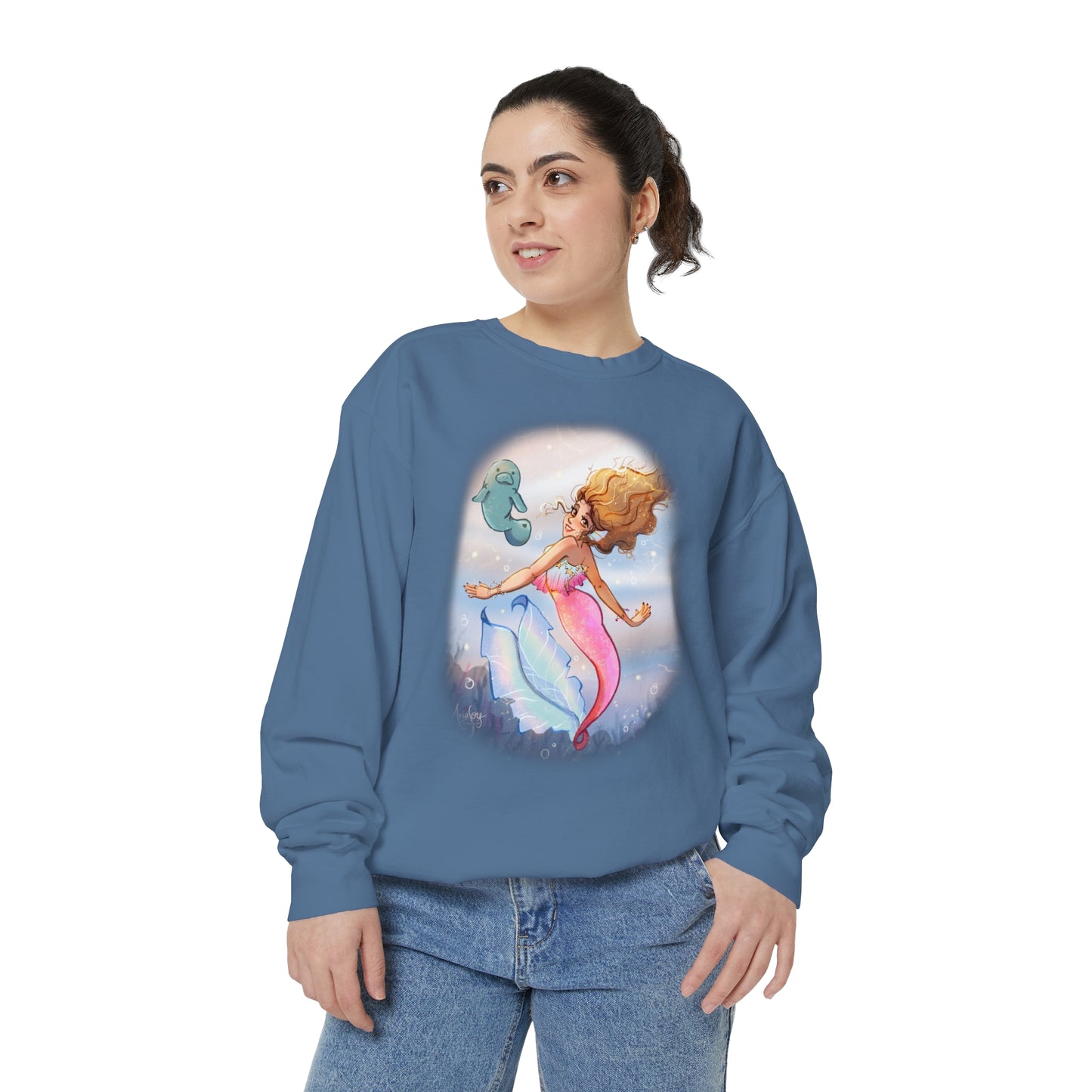 Marina the Mermaid and Lettuce the Manatee Sweatshirt