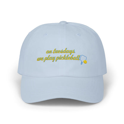 On Tuesdays We Play Pickleball Vintage Embroidered Hat