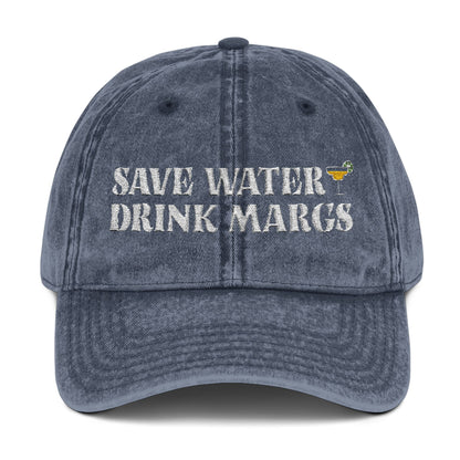 Save Water, Drink Margs Vintage Embroidered Hat