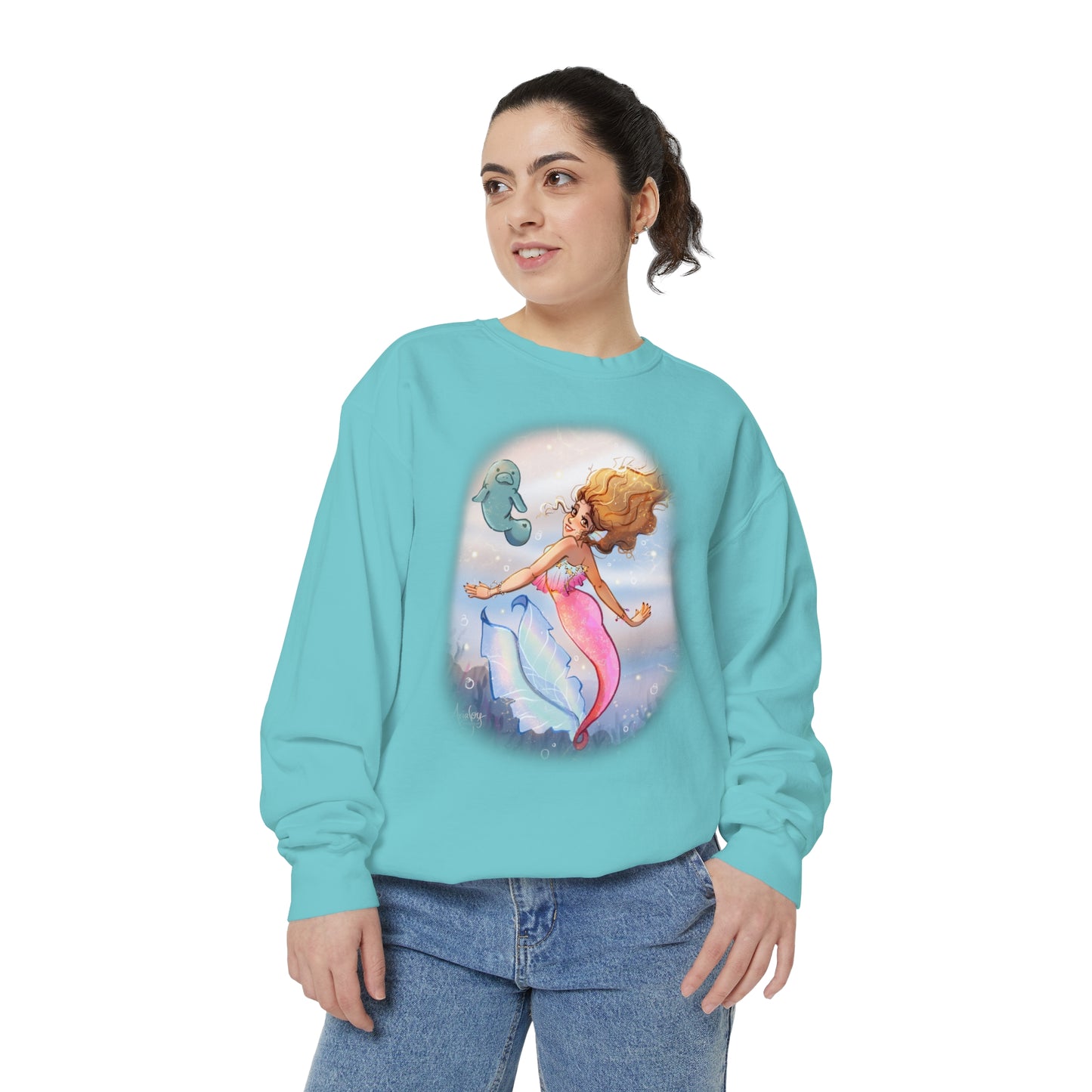 Marina the Mermaid and Lettuce the Manatee Sweatshirt