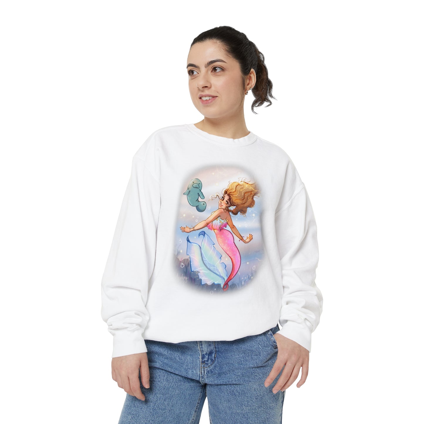 Marina the Mermaid and Lettuce the Manatee Sweatshirt