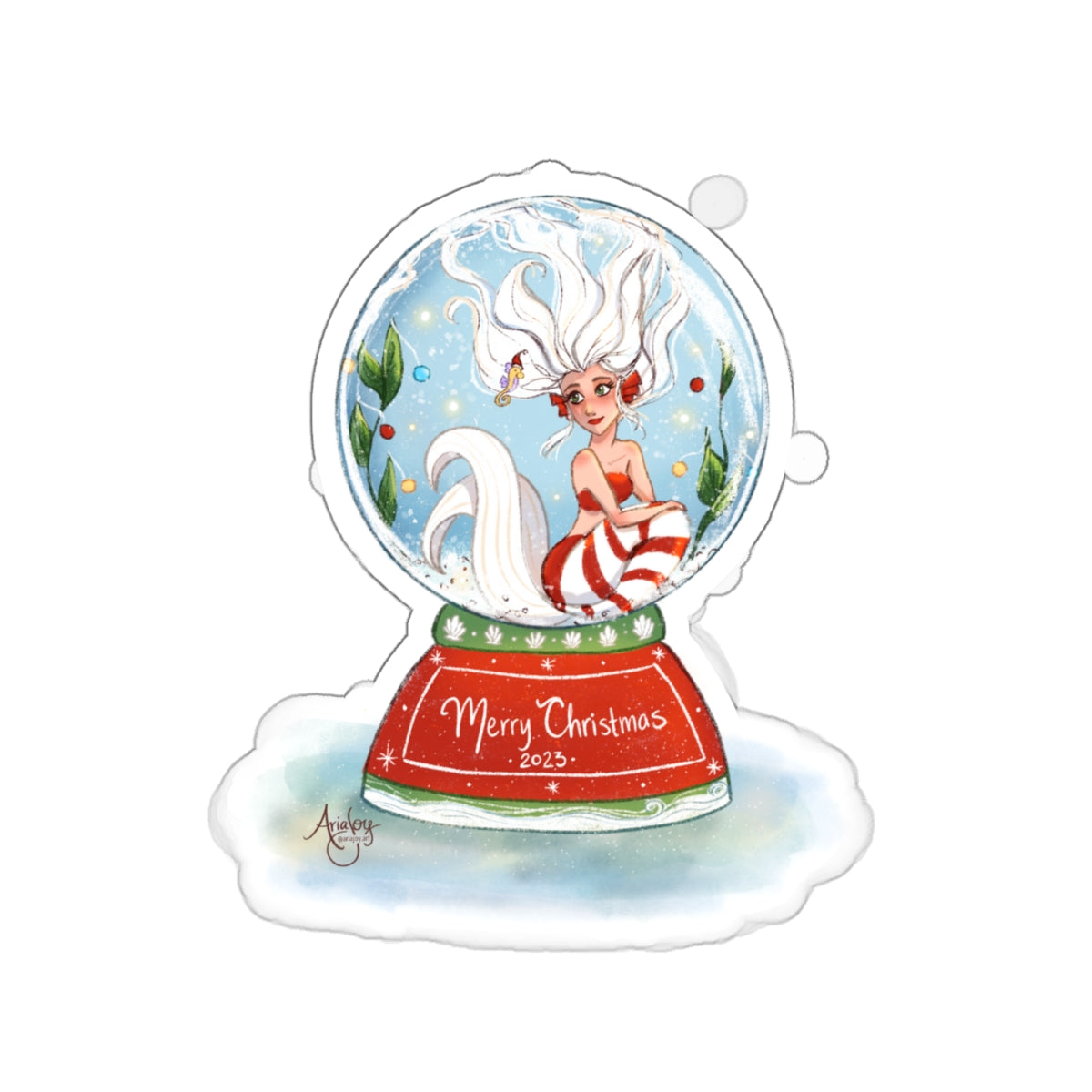 Christmas Mermaid 2023 Sticker
