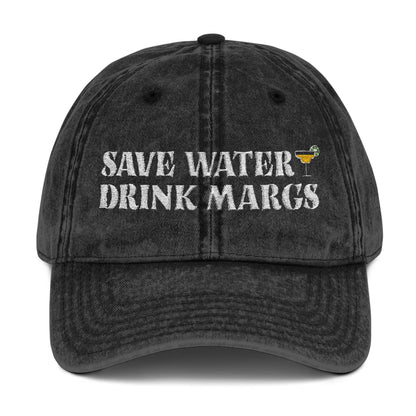 Save Water, Drink Margs Vintage Embroidered Hat