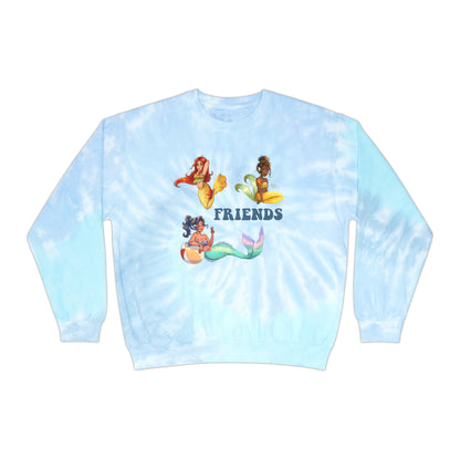 Mermaid Friends Tie-Dye Sweatshirt Version 3
