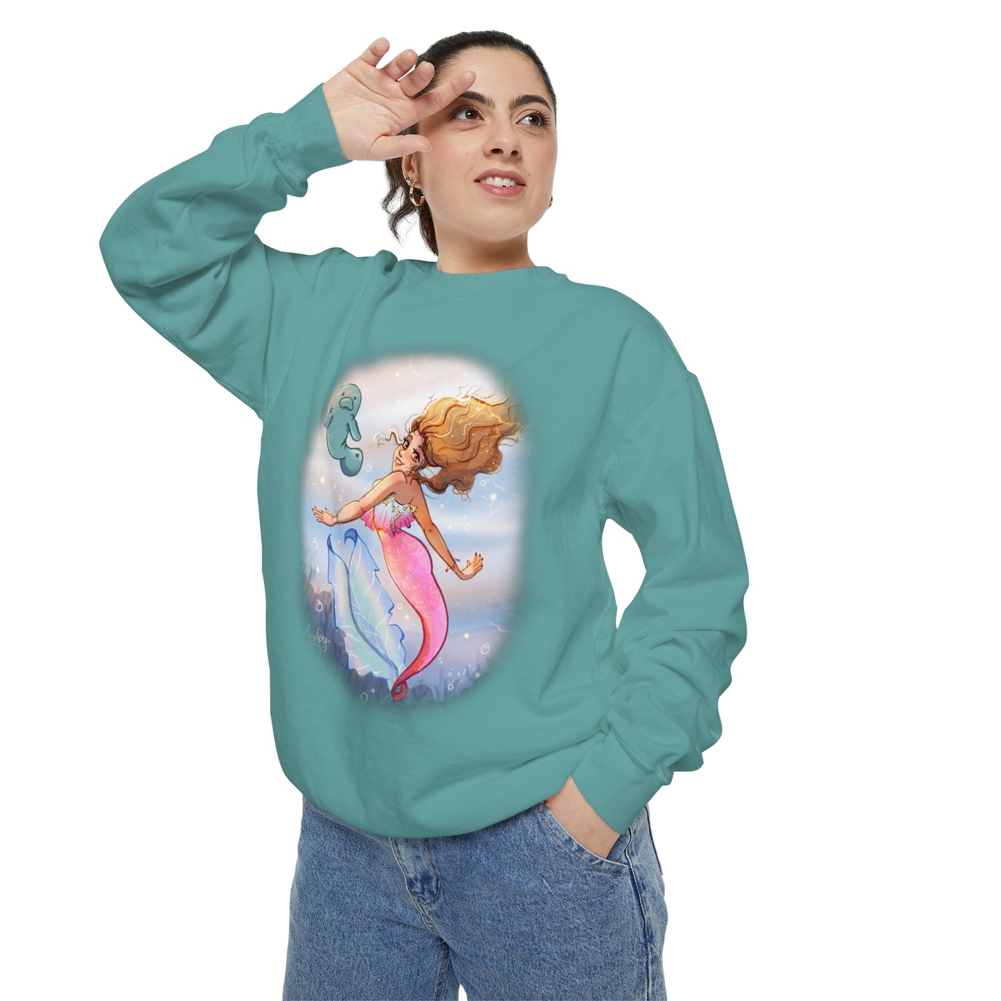 Marina the Mermaid and Lettuce the Manatee Sweatshirt