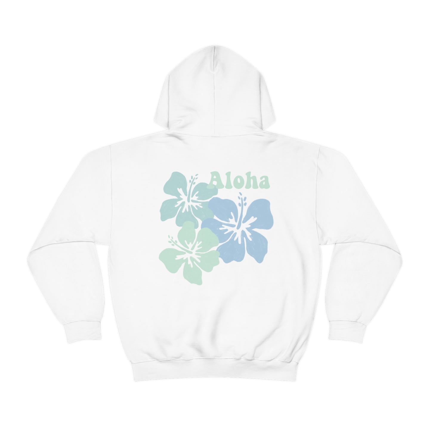 Aloha Blue Hibiscus Hooded Sweatshirt